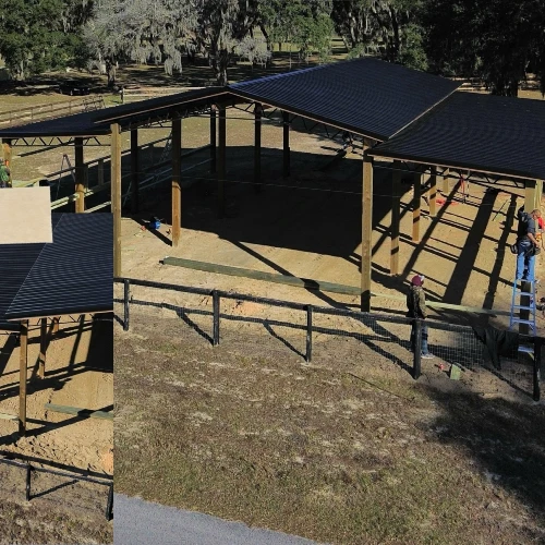 Pole Barn Black Roof