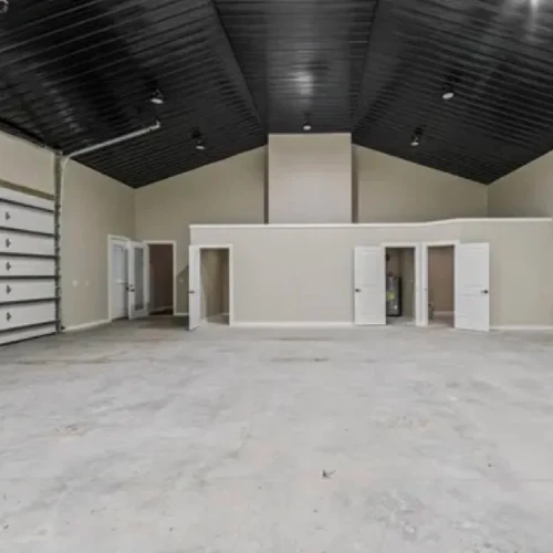 Barndominium garage and shop space