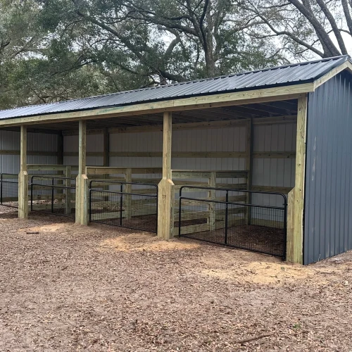 Small pole barn built by JSC
