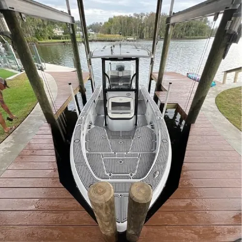 Boat lift installation in Central Florida