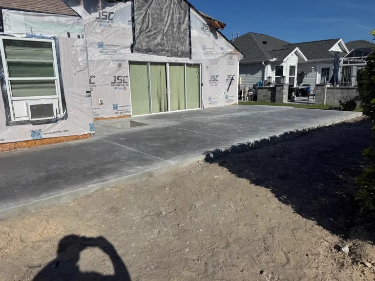 Home addition and concrete patio construction in Bushnell FL