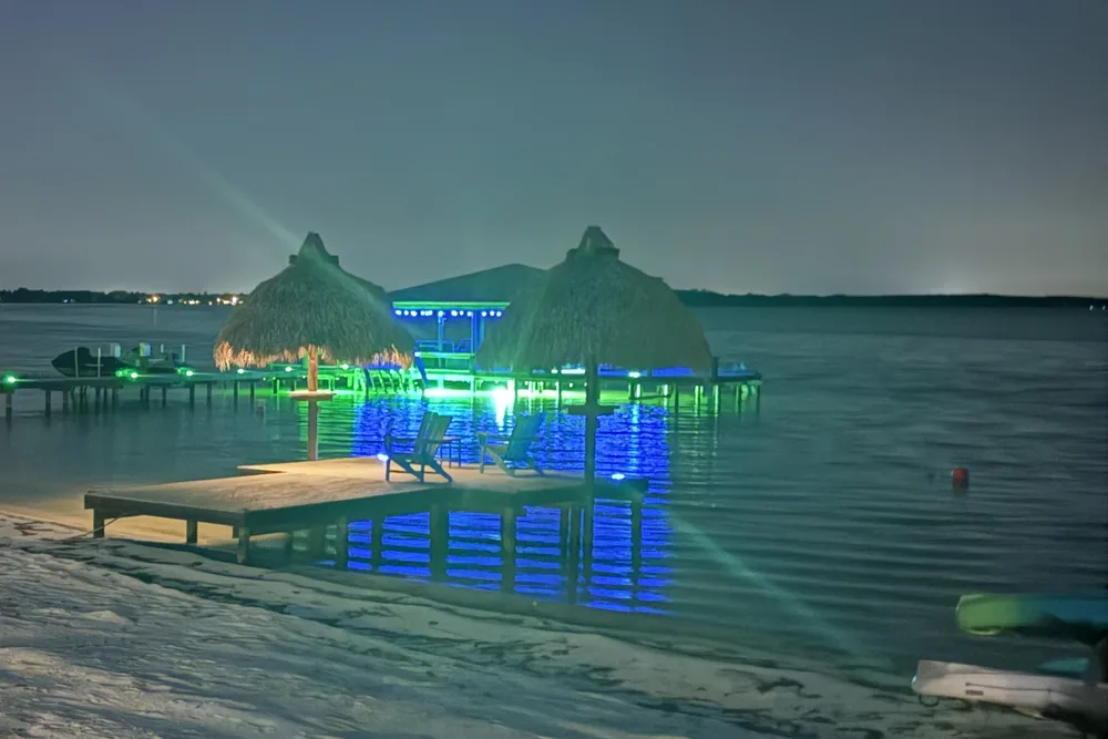 Lake Weir boathouse with boat lift built and maintained by JSC Contracting