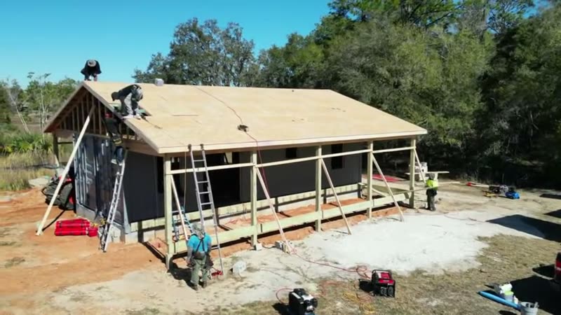 Container Home Builder Roof Framing Central Florida
