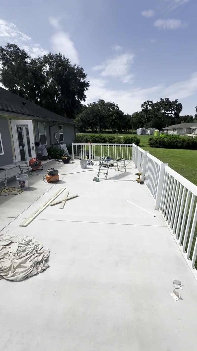 Home Addition Deck Rail Progress Central Florida
