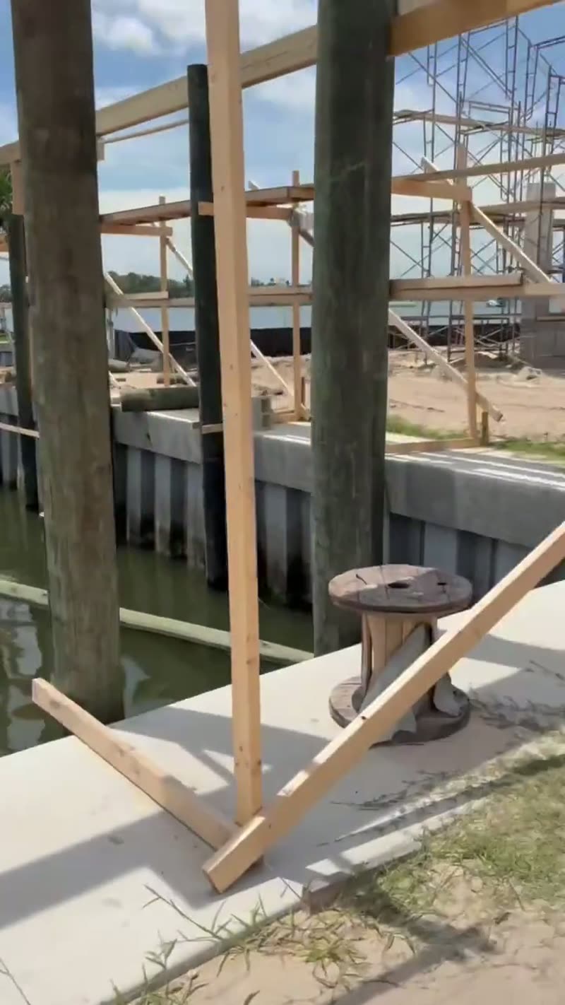 Boathouse Dual Boat Lifts Seawall New Construction Crystal River Florida