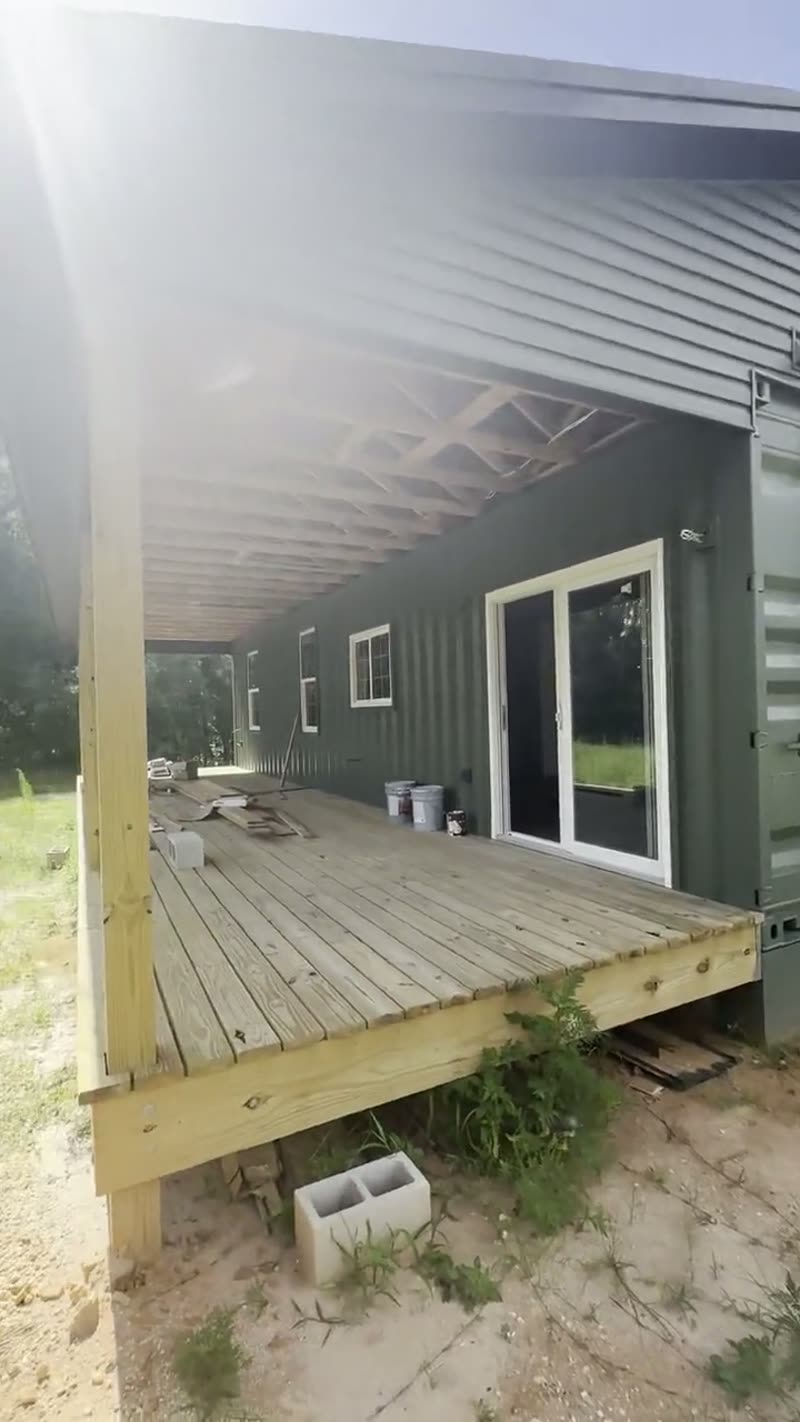 Container Home LVP Flooring Tile Showers Trim Work Lady Lake Florida