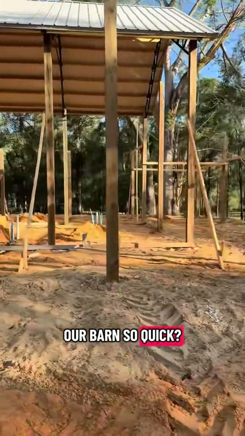 Pole Barn Construction Telehandler Central Florida