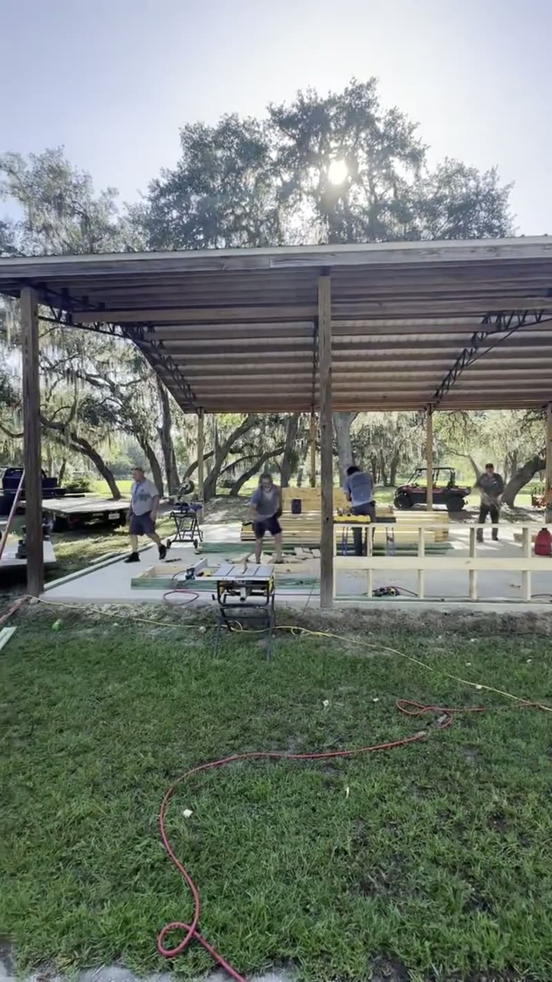 Pole Barn Enclosure Shop and Screen Room Central Florida